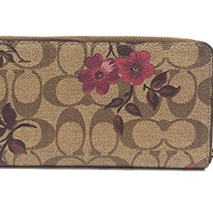 Coach F87716 Accordion Zip Around Wallet with Victorian Floral Print