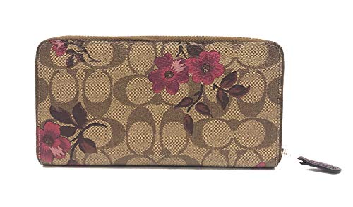 Coach F87716 Accordion Zip Around Wallet with Victorian Floral Print