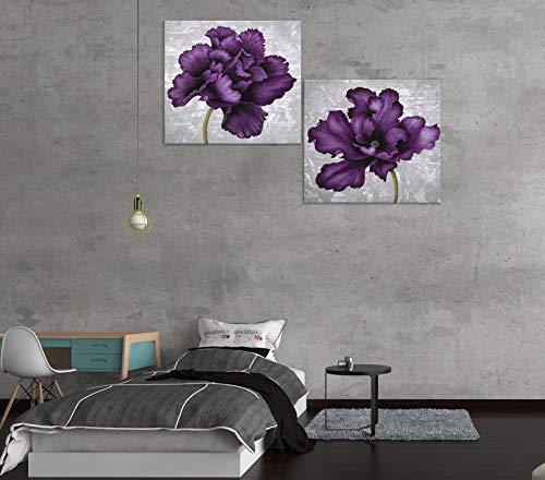 Purple Flower Wall Art Decor Canvas Painting Kitchen Prints Pictures for Home Living Dining Room