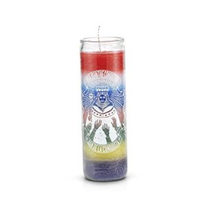 multicolor 7 day high john the conqueror prayer candle, spiritual healing spell-casting witchcraft wishing manifestation magical positive energy protection blessing ritual wish candles