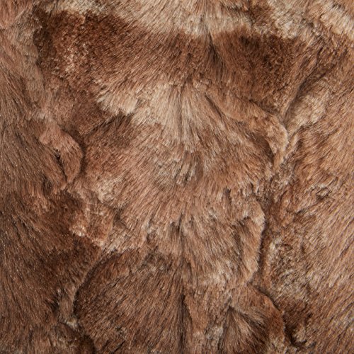 Amazon Brand – Pinzon Faux Fur Throw Blanket 63" x 87", Alpine Brown