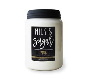 milkhouse candle company, farmhouse collection, 26 ounce canning jar, milk & sugar