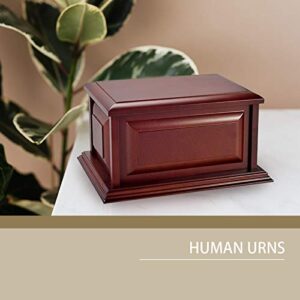 Wood Urn, Professional Wooden Urns for Human Ashes Adult,Burial-Cremation Urns (MDF)