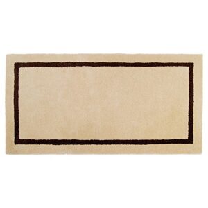 minuteman international mesa tan contemporary wool hearth rug, rectangular