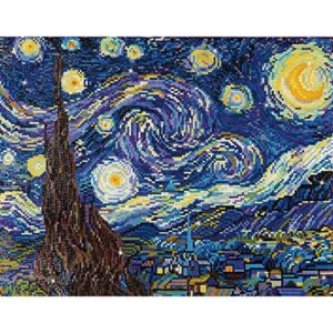 diamond dotz starry night van gogh diamond painting kit 20″ x 16″ full drill