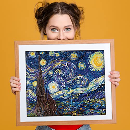 DIAMOND DOTZ Starry Night Van Gogh Diamond Painting Kit 20" x 16" Full Drill