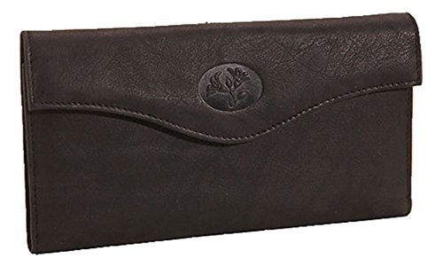 Buxton Women Wallet Heiress Organizer Clutch 4 Colors Clutch-Black-Black