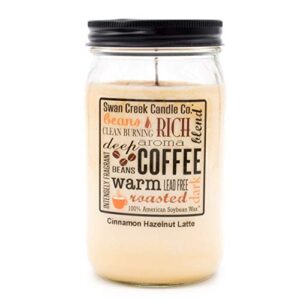 Swan Creek 100% American Soybean 24 Oz. Jar Candle - Cinnamon Hazelnut Latte