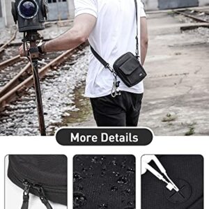 Black Small Side Shoulder Bag Crossbody Bag For Men Women Mini Messenger Bag Satchel Bag Travel Purse Wallet Passport Holder Bag, Cell Phone Purse Neck Pouch Wallet- Unisex