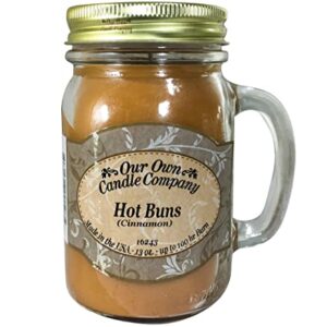 Our Own Candle Company Cinnamon Hot Buns Scented 13 Ounce Mason Jar Candle