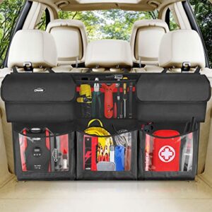 oasser back seat trunk organizer hanging car organizer trunk foldable cargo storage with 6 large pockets 3 adjustable straps