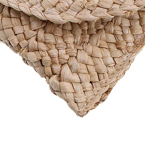 Women Straw Woven Clutch Purse Envelope Handbag Hasp Summer Beach Wallet