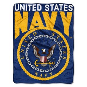 u.s. navy, “enlarge” micro raschel throw blanket, 46″ x 60″, multi color