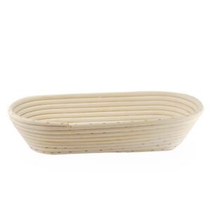 the lucky clover trading artisan collection long proofing basket, natural