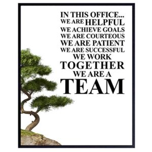 Team Office Wall Art Decor- Unique Motivational Gift for Boss, Manager - UNFRAMED Photo 8X10 - Inspirational Teamwork Quote Print