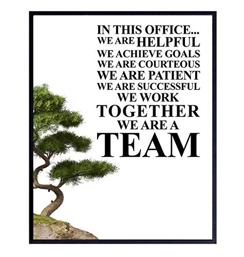 Team Office Wall Art Decor- Unique Motivational Gift for Boss, Manager - UNFRAMED Photo 8X10 - Inspirational Teamwork Quote Print