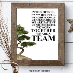 Team Office Wall Art Decor- Unique Motivational Gift for Boss, Manager - UNFRAMED Photo 8X10 - Inspirational Teamwork Quote Print