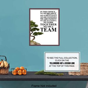 Team Office Wall Art Decor- Unique Motivational Gift for Boss, Manager - UNFRAMED Photo 8X10 - Inspirational Teamwork Quote Print