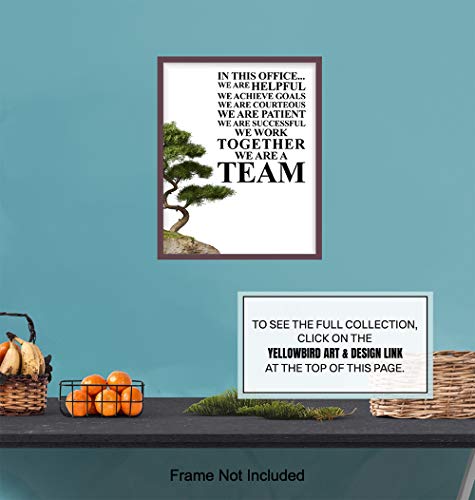 Team Office Wall Art Decor- Unique Motivational Gift for Boss, Manager - UNFRAMED Photo 8X10 - Inspirational Teamwork Quote Print