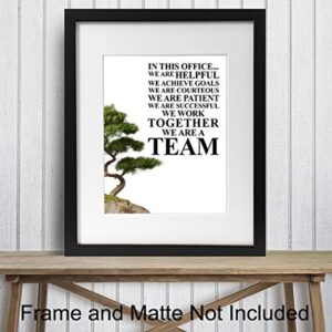 Team Office Wall Art Decor- Unique Motivational Gift for Boss, Manager - UNFRAMED Photo 8X10 - Inspirational Teamwork Quote Print