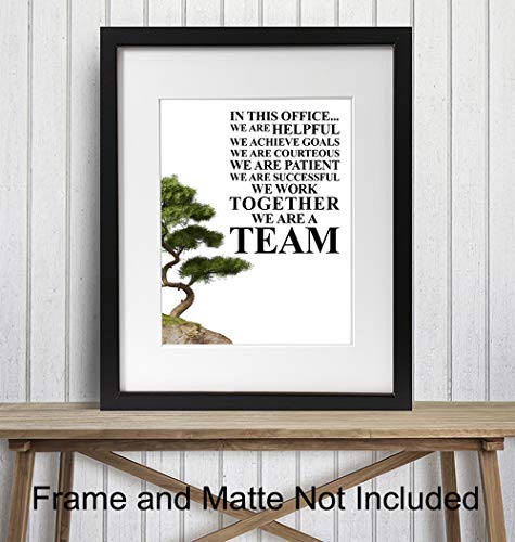 Team Office Wall Art Decor- Unique Motivational Gift for Boss, Manager - UNFRAMED Photo 8X10 - Inspirational Teamwork Quote Print