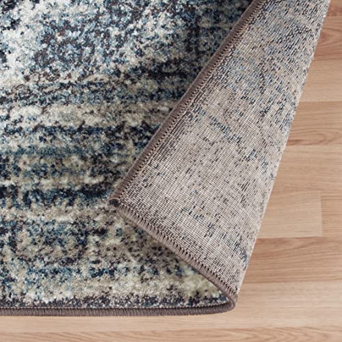 SUPERIOR Salford Moroccan Pattern Indoor 8' x 10' Area Rug for Living - Dining Room, Bedroom, Kitchen, Under Table, Elegant, Soft Durable Rugs for Home and Office, On Tile & Carpet, Taupe