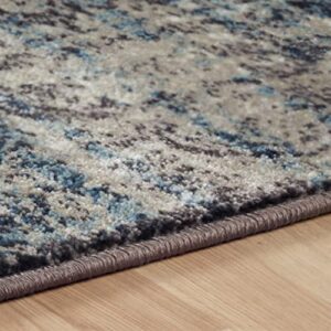 SUPERIOR Salford Moroccan Pattern Indoor 8' x 10' Area Rug for Living - Dining Room, Bedroom, Kitchen, Under Table, Elegant, Soft Durable Rugs for Home and Office, On Tile & Carpet, Taupe