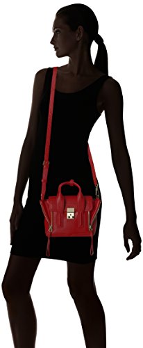 3.1 Phillip Lim Pashli Mini Satchel , red-nickel , One Size