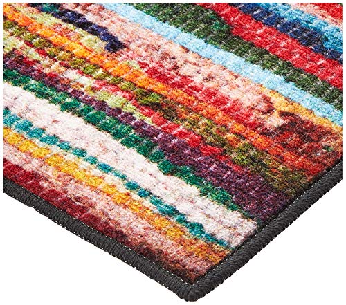 Brumlow Mills Multi-Color Rags Printed Home Décor Area Rug for Living Room, Kitchen Mat, Bedroom, Office or Entryway Rug, 2'6" x 3'10"