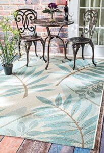 nuloom rylie contemporary indoor/outdoor area rug, 7′ 10″ x 11′ 2″, turquoise