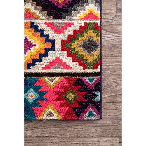 nuLOOM Ritzy Contemporary Retro Area Rug, 3' x 5', Multi