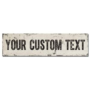 rustic custom metal sign – custom sign for indoor or outdoor use.