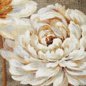 Brumlow Mills Pearl Grey Floral Study by Pamela Gladding Decorative Rug for Kitchen, Entryway Rug, Living Room or Bedroom Carpet, 2'6" x 3'10"