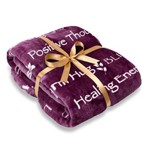 chanasya healing thoughts sympathy caring gift message throw blanket – prayer comfort thoughtful encouraging spirit soft blanket for health women men best friend cancer sick chemo get well gift