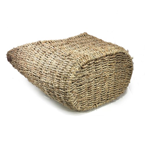 The Lucky Clover Trading Seagrass Decorative Wood Handle Basket, Natural