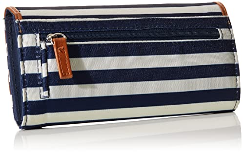 Nautica womens The Perfect Carry All Money Manager Wallet Oraganizer with RFID Blocking Wallet, Indigo/Bone/Sand, One Size US