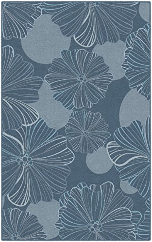 Brumlow Mills Oversized Flowers Floral Pattern Area Rug for Living Room, Bedroom Carpet, Dining, Kitchen or Entryway Rug, 2'6" x 3'10", Gray Blue