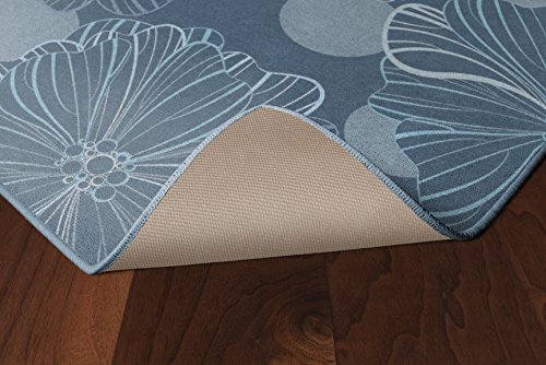 Brumlow Mills Oversized Flowers Floral Pattern Area Rug for Living Room, Bedroom Carpet, Dining, Kitchen or Entryway Rug, 2'6" x 3'10", Gray Blue