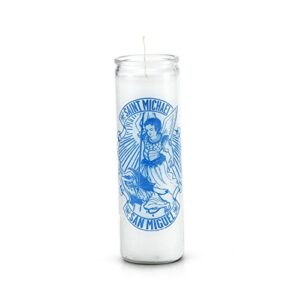 7 day saint michael saint candle white, spiritual healing spell-casting witchcraft wishing manifestation magical positive energy protection blessing ritual wish candles