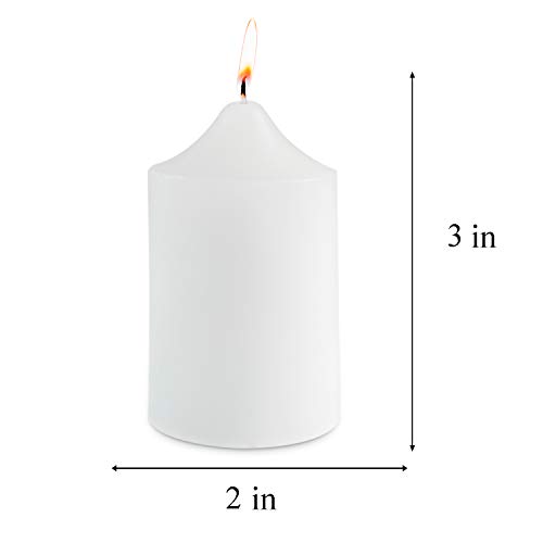Super Z Outlet 2 x 3 Unscented White Pillar Candles for Weddings, Home Decoration, Relaxation, Smokeless Cotton Wick. Set of 6