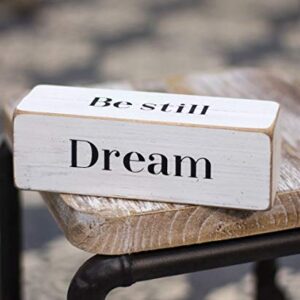 The Bridge Collection Four-Sided Inspirational Wood Block Sign, 6" ('Dream')