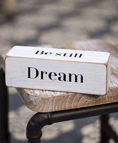 The Bridge Collection Four-Sided Inspirational Wood Block Sign, 6" ('Dream')