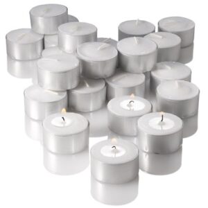 richland tealight candles extended burn 7 hour white unscented set of 100