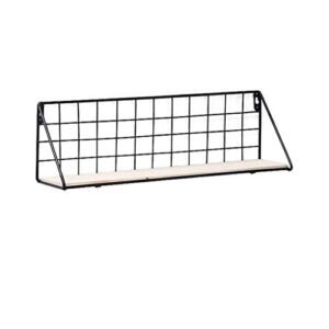 fhelectronic floating shelves wall mounted rustic metal wire storage shelves fit for bedroom, living room, bathroom, kitchen, office and more (large)