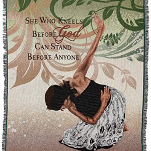 African American Expressions - She Who Kneels Tapestry Throw (100% Cotton, 4' x 5') TH-22