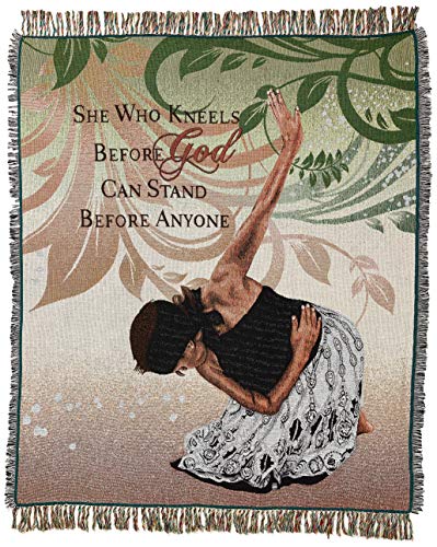 African American Expressions - She Who Kneels Tapestry Throw (100% Cotton, 4' x 5') TH-22