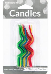 creative converting birthday cake candle, 3.25″, multicolored