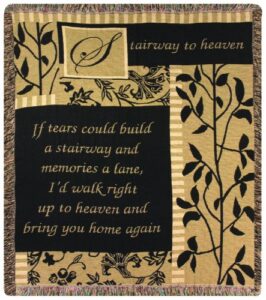 manual inspirational collection 50 x 60-inch tapestry throw, stairway to heaven,