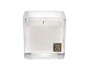 aromatique the smell of spring glass cube 12 oz scented jar candle with metal medallion for home décor and gift