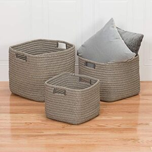 Colonial Mills Carter Basket, 15"x15"x16", Grey